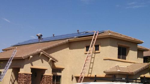 Installing solar panels screening